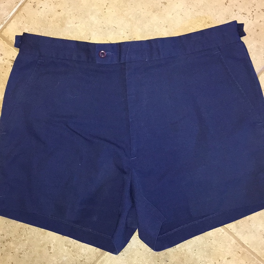 Vintage Courtside Navy Blue Khaki Shorts